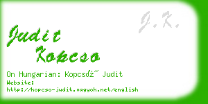 judit kopcso business card