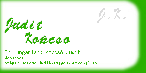 judit kopcso business card